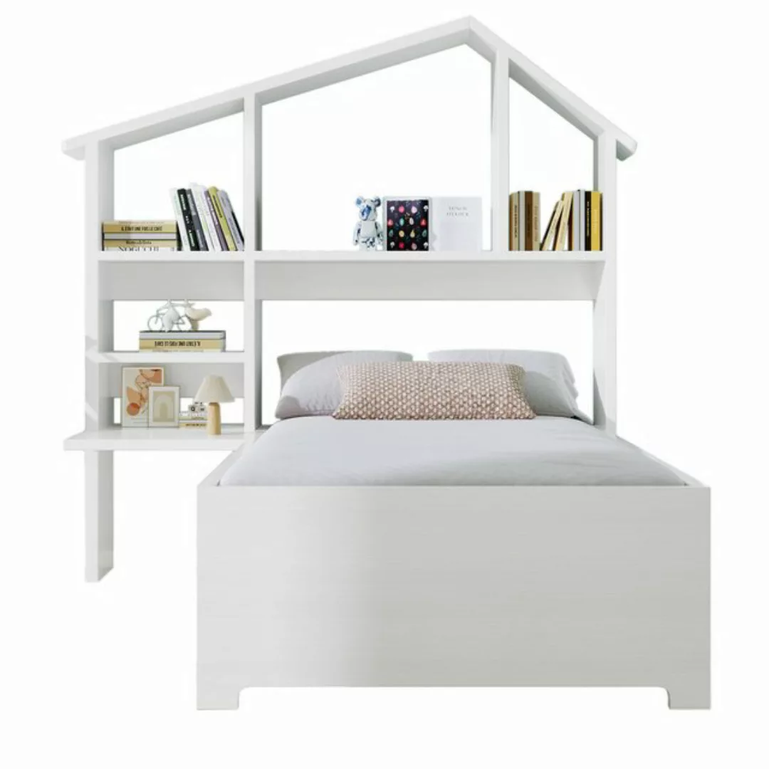 OKWISH Kinderbett mit Bücherregale (Einzelbett, 2-tlg., 90×200 cm), mit Sta günstig online kaufen