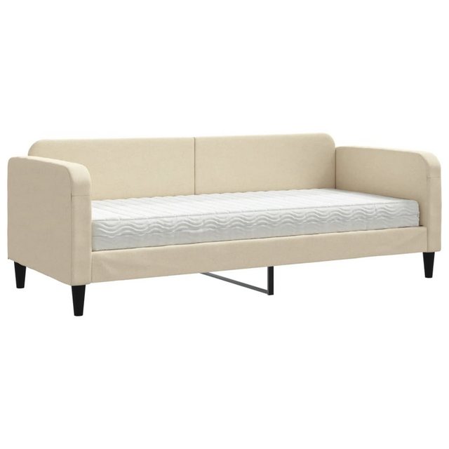 vidaXL Bett Tagesbett mit Matratze Creme 80x200 cm Stoff günstig online kaufen