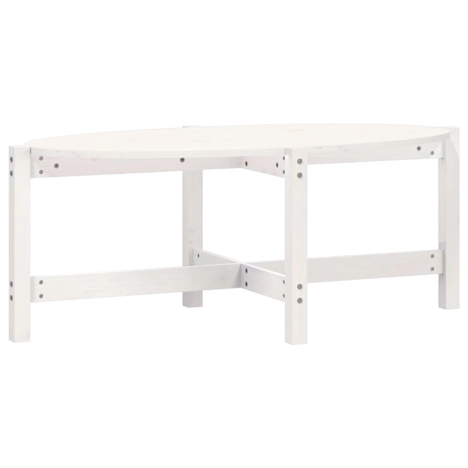 vidaXL Couchtisch Weiß 118x63x45 cm Massivholz Kiefer 822318 günstig online kaufen