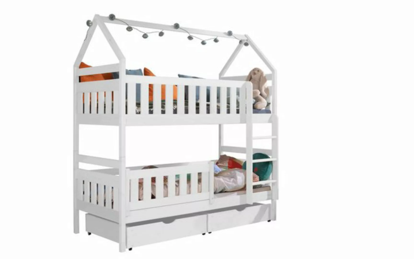 storez24 Hausbett Kinderbett Fiona, Hausbett, mit Überdachung, inkl. Holzle günstig online kaufen