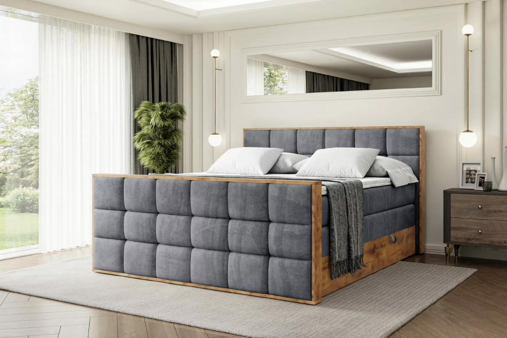 ALTDECOR Boxspringbett LOLLI2-Z KING (Multipocket-Matratze H4, günstig online kaufen