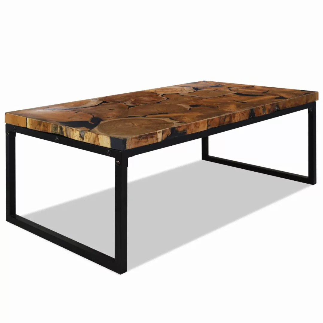 Couchtisch Teak Harz 110 X 60 X 40 Cm günstig online kaufen