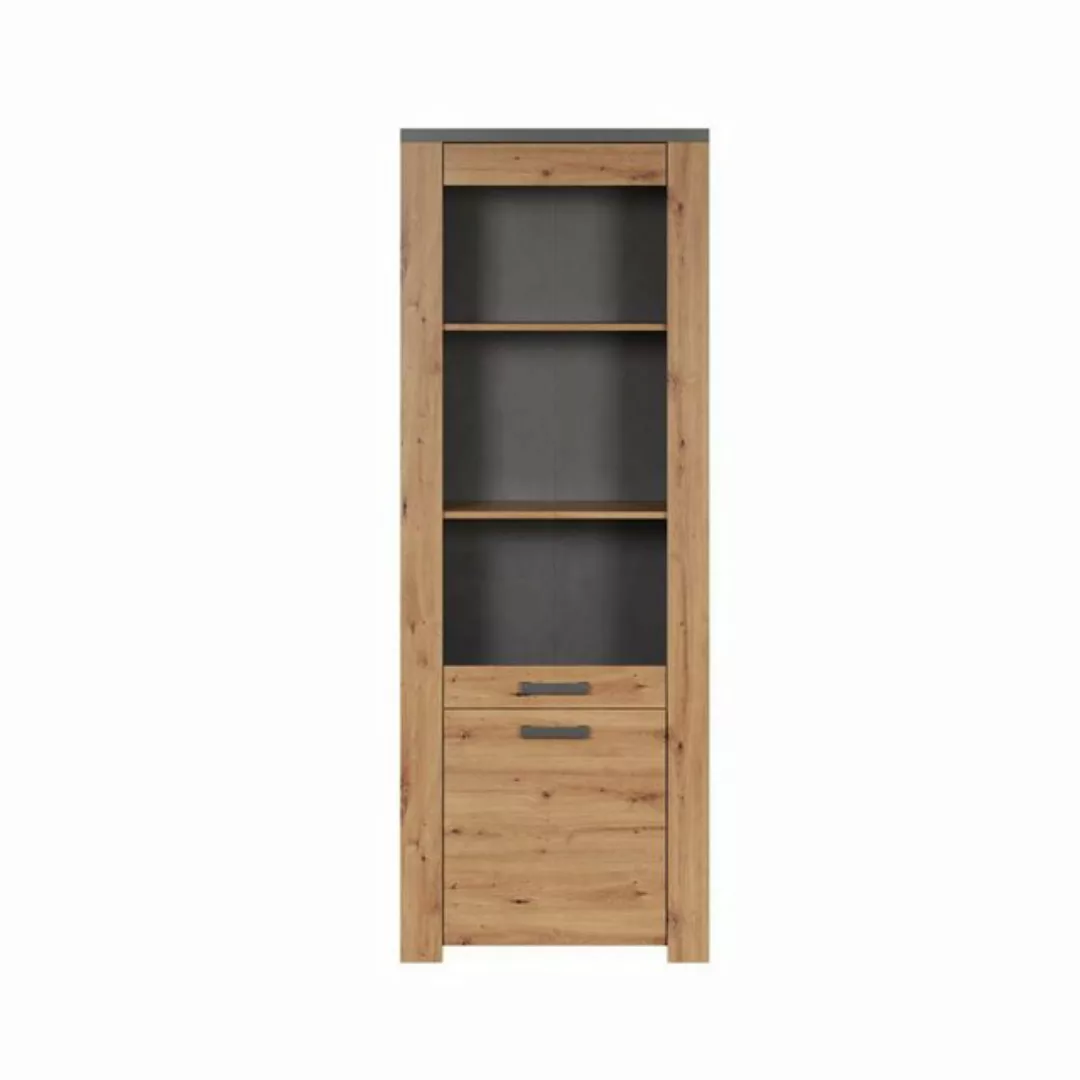 trendteam Vitrine Vitrinenschrank Beistellschrank Schrank Artisan Eiche 73x günstig online kaufen