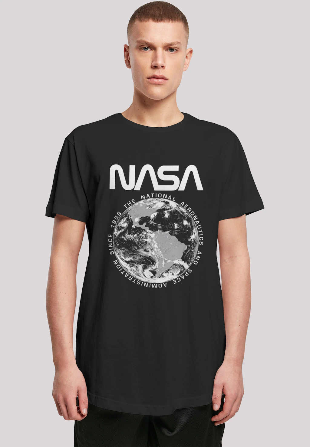 F4NT4STIC T-Shirt "Long Cut T-Shirt NASA Planet Earth", Herren,Premium Merc günstig online kaufen