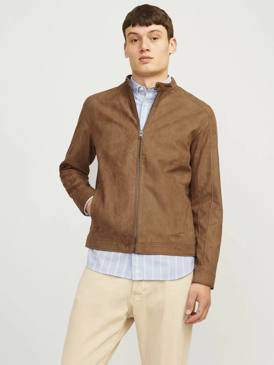 Jack & Jones Lederimitatjacke "JJEDYLAN CLEAN JACKET NOOS" günstig online kaufen