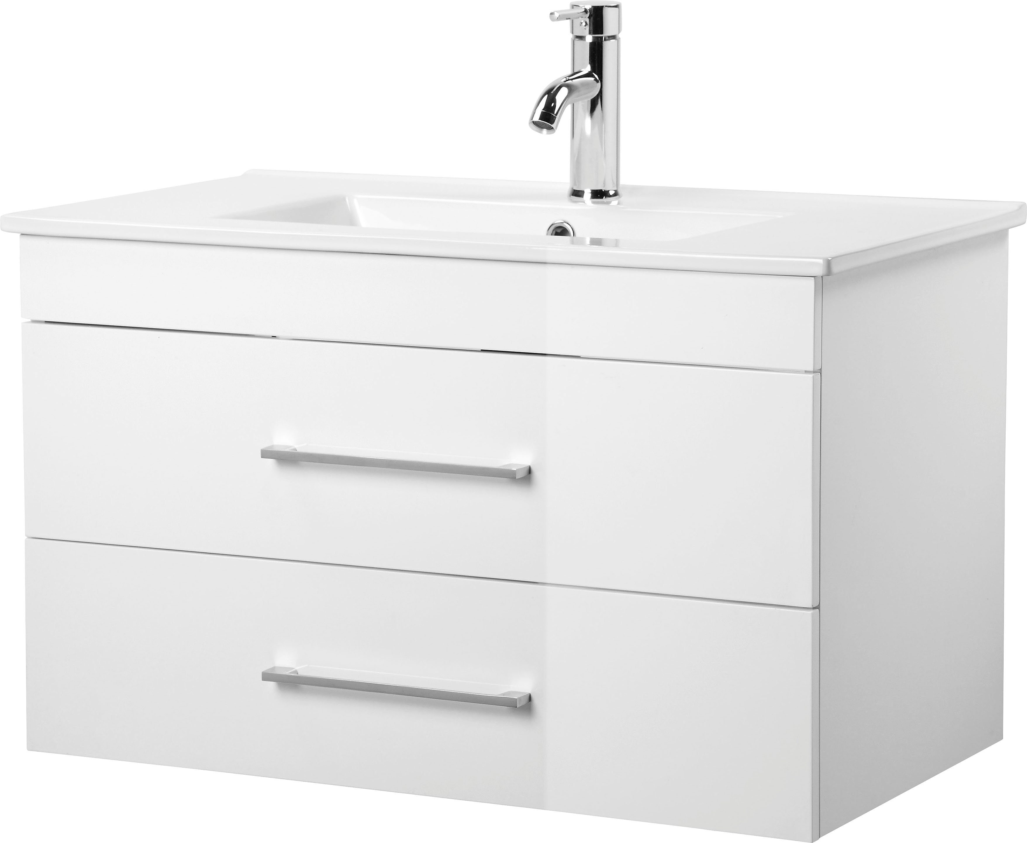 welltime Waschtisch "Florenz Badmöbel Badschrank mit Waschbecken", Waschpla günstig online kaufen