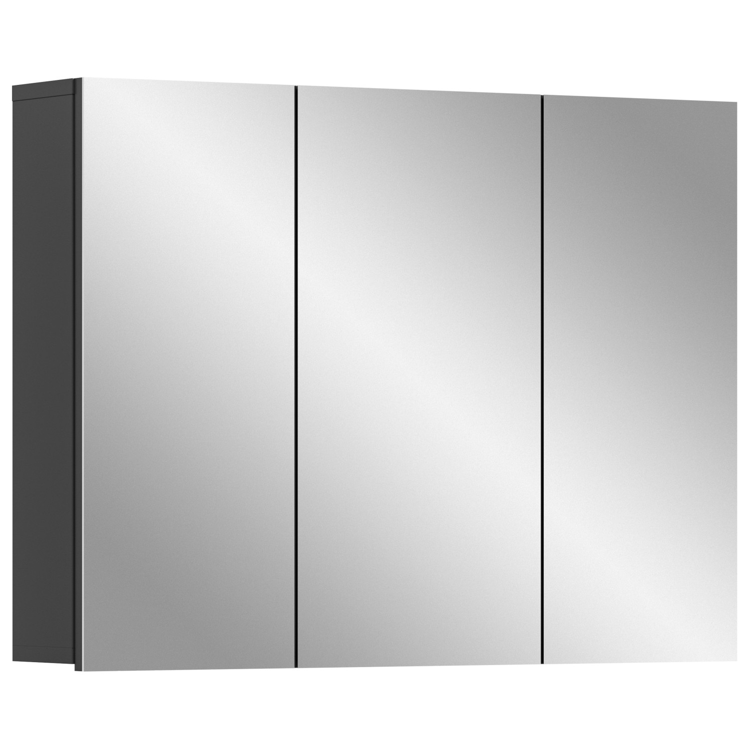 xonox.home Badezimmerspiegelschrank in Grau - 80x60x15cm (BxHxT) günstig online kaufen