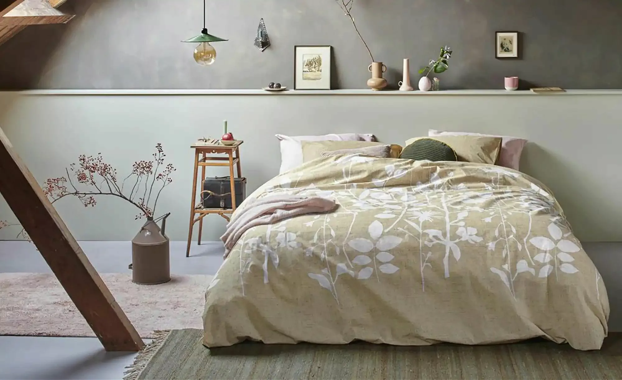 Beddinghouse Baumwoll-Bettwäsche  Plant ¦ beige ¦ Maße (cm): B: 135 Bettwar günstig online kaufen