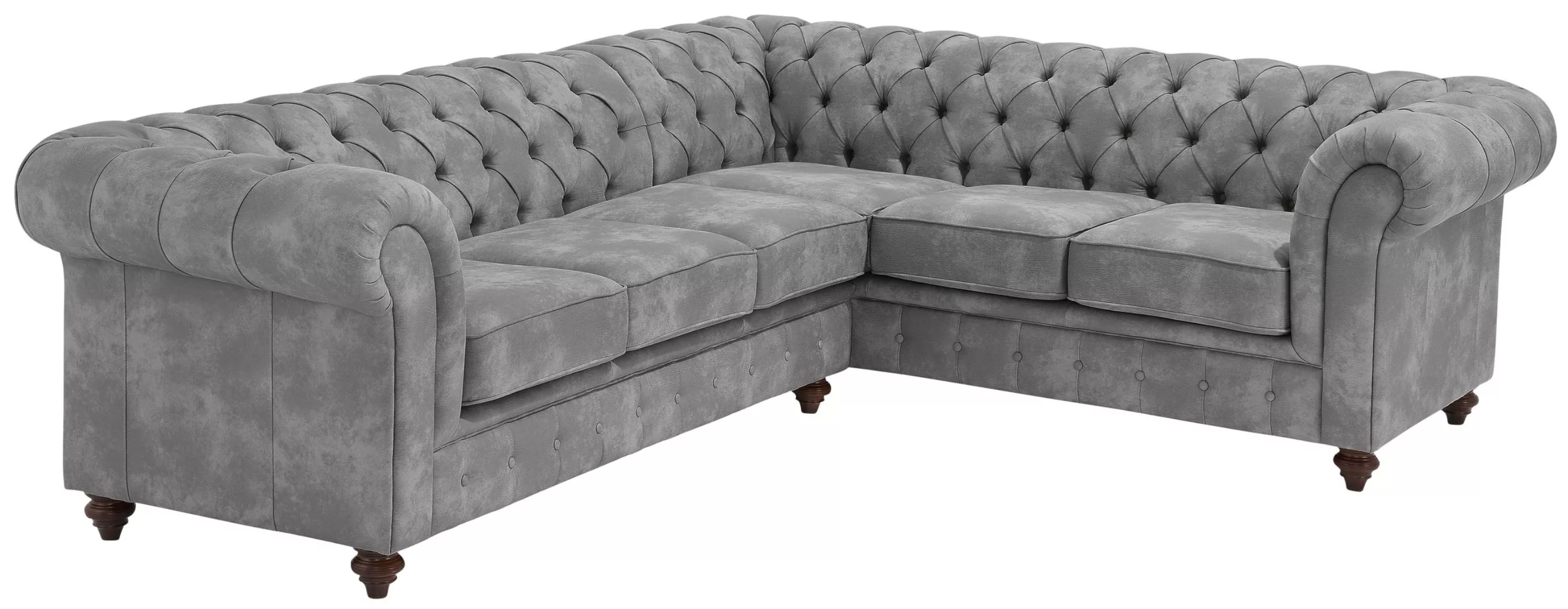 Home affaire Chesterfield-Sofa »Chesterfield Ecksofa, auch in Leder L-Form« günstig online kaufen