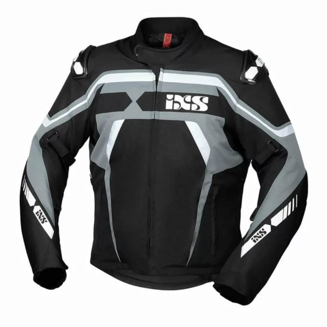 IXS Motorradjacke iXS RS-700-ST Sportjacke schwarz-grau-weiss XL günstig online kaufen