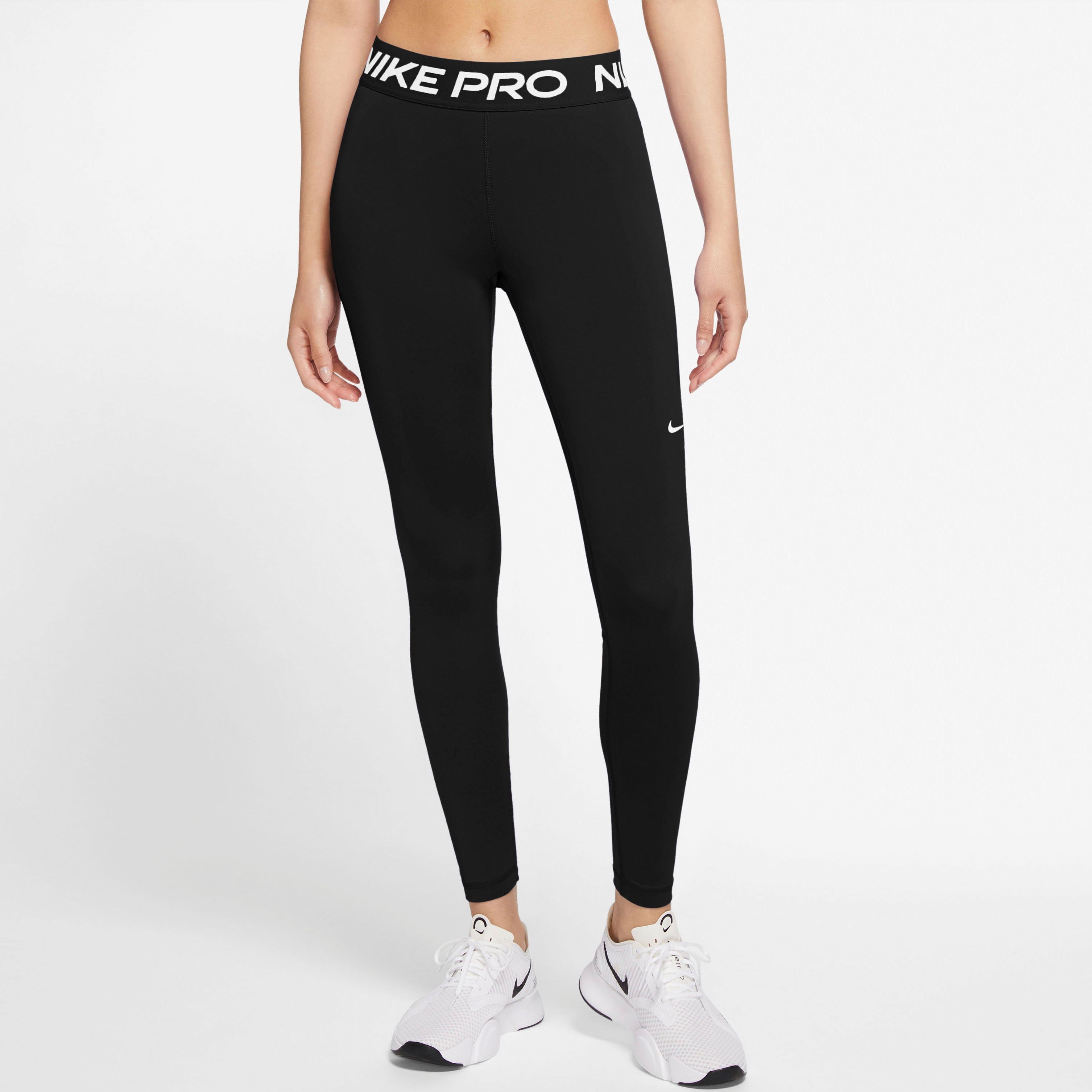 Nike Trainingstights PRO WOMEN'S MID-RISE MESH-PANELED günstig online kaufen