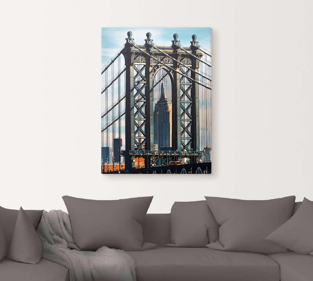 Artland Wandbild "New York Manhattan Bridge", Brücken, (1 St.), als Leinwan günstig online kaufen