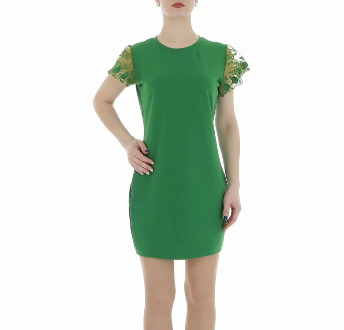 Ital-Design Sommerkleid Damen Freizeit (86164392) Spitze Minikleid in Grün günstig online kaufen