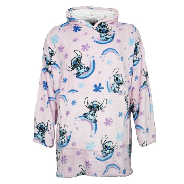 Disney Sweatponcho Disney Stitch Damen Kuschelponcho Kuscheldecke mit Ärmel günstig online kaufen