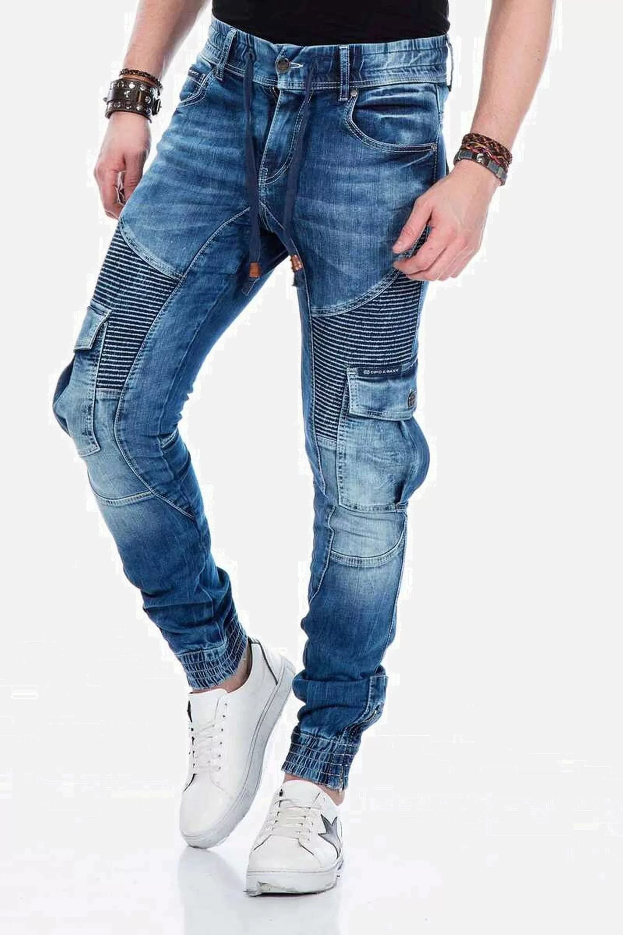 Cipo & Baxx Cargojeans "Jeans", mit elastischen Bündchen am Saum, CD-446 günstig online kaufen