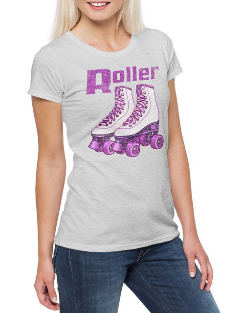 Urban Backwoods Print-Shirt Roller Skates Roller Damen T-Shirt Player Game günstig online kaufen