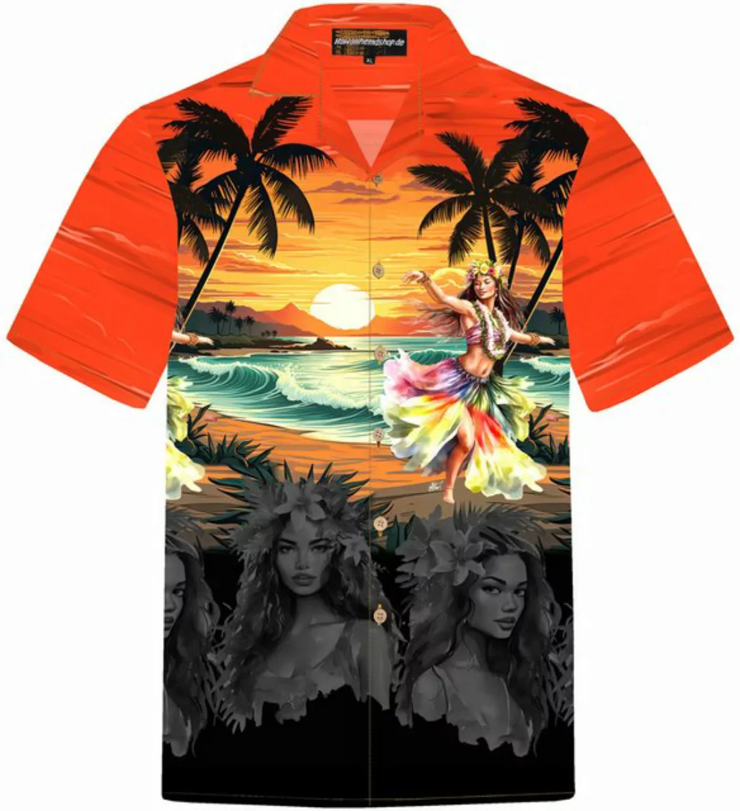 Hawaiihemdshop.de Hawaiihemd Hawaiihemdshop Hawaii Hemd Herren Baumwolle Ku günstig online kaufen