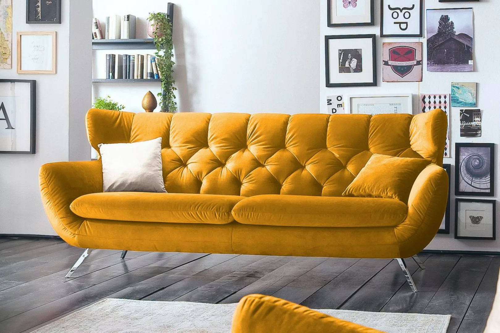 KAWOLA Sofa CHARME, 2-Sitzer od. 2,5-Sitzer, Velvet od. Cord, versch. Farbe günstig online kaufen