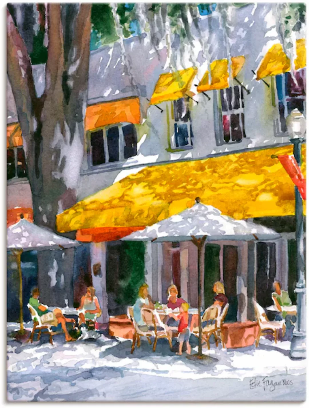 Artland Wandbild "Aprilabend", Restaurant & Cafés, (1 St.), als Leinwandbil günstig online kaufen