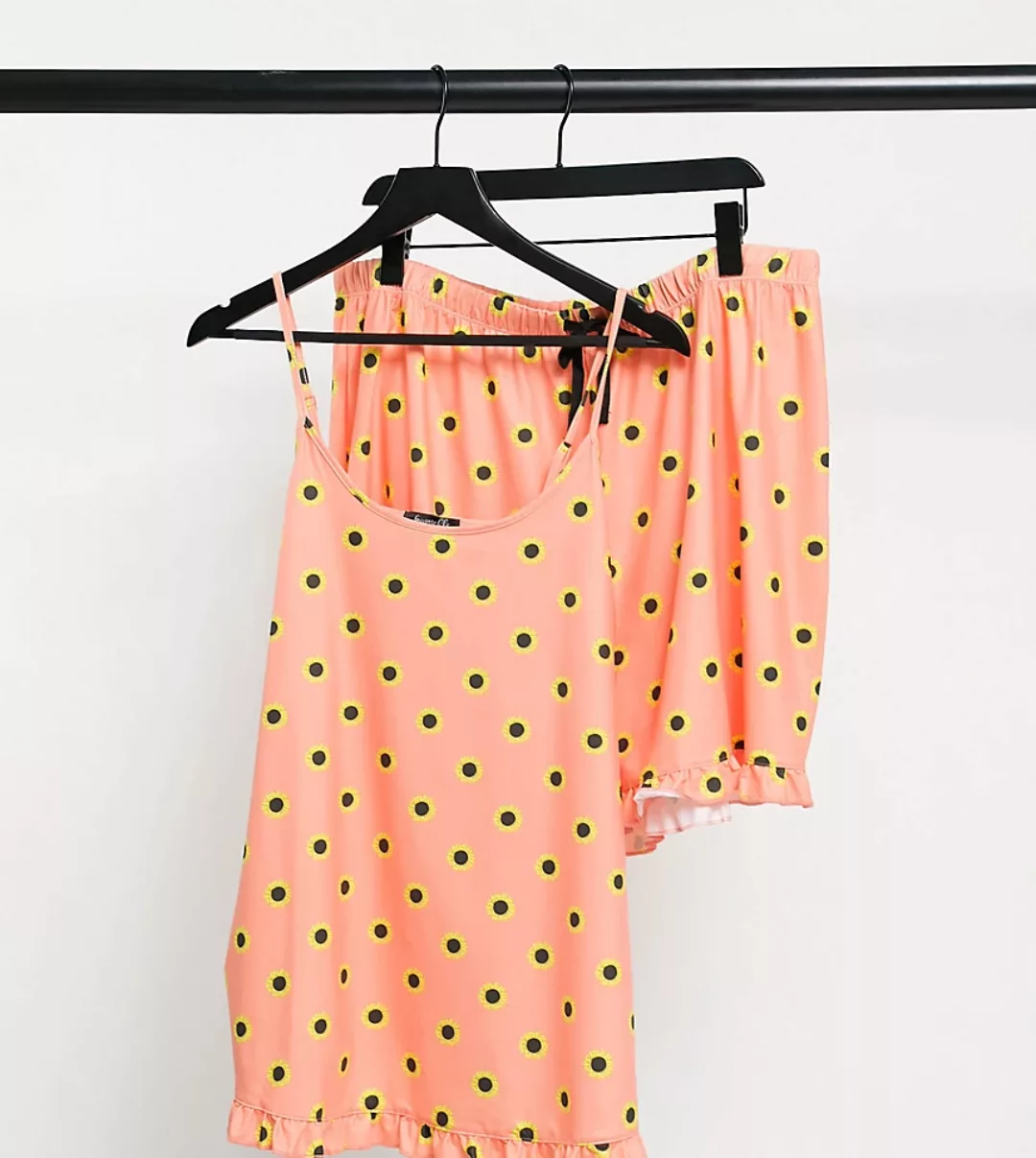 Loungeable Maternity – Pyjama mit Camisole und Shorts mit Gänseblümchen und günstig online kaufen