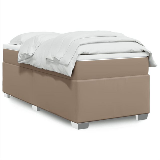 vidaXL Boxspringbett, Boxspringbett mit Matratze Cappuccino-Braun 80x200cm günstig online kaufen