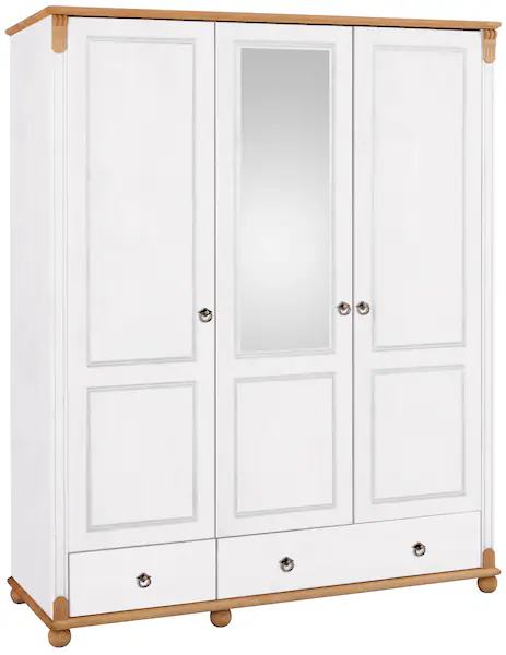 Home affaire Kleiderschrank "Tessin", Breite 152 cm, Kiefer massiv, mit Spi günstig online kaufen