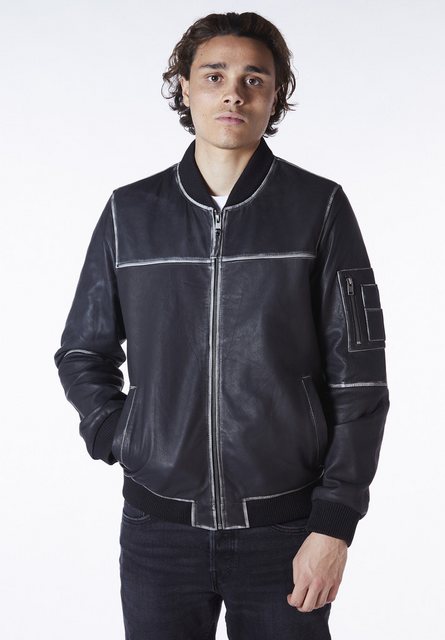 Bolongaro Trevor Lederjacke Ma1 Bomber Distress Bomber, Superweiches Leder günstig online kaufen