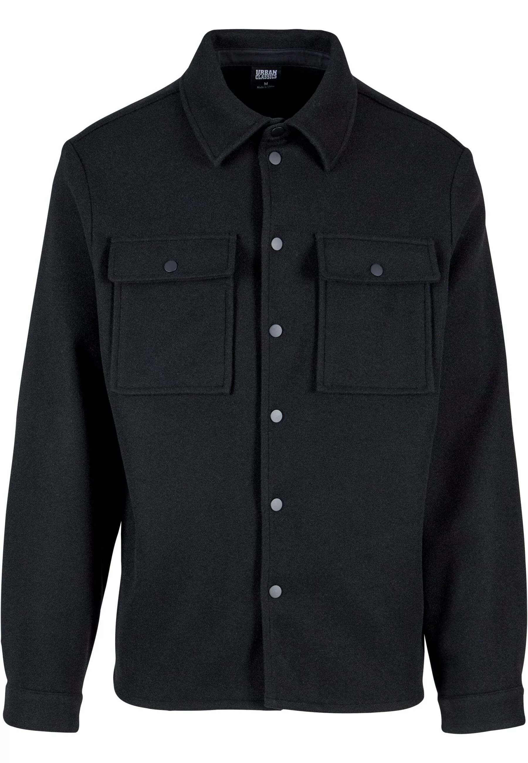 URBAN CLASSICS Langarmhemd "Urban Classics Herren Plain Overshirt", (1 tlg. günstig online kaufen