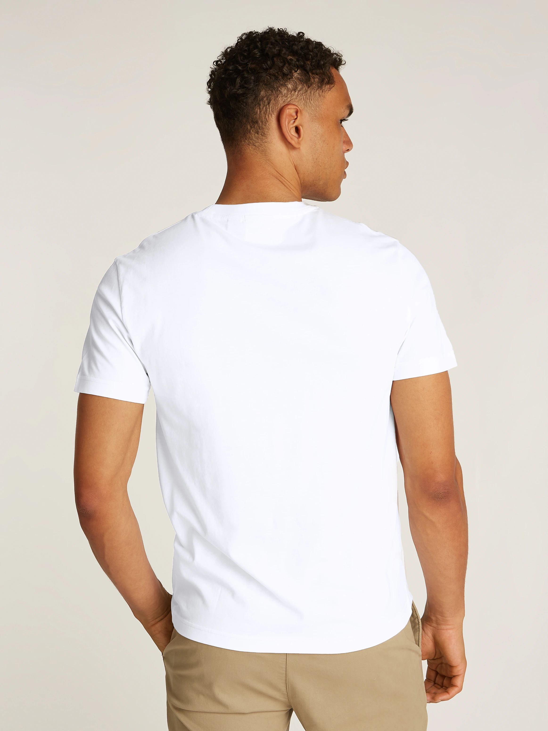 Calvin Klein Rundhalsshirt SPLIT LINE LOGO T-SHIRT mit Logoprint günstig online kaufen