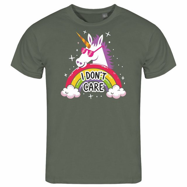 deinshirt Print-Shirt Herren T-Shirt Einhorn I dont care Funshirt mit Motiv günstig online kaufen