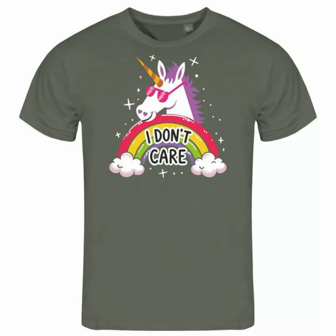 deinshirt Print-Shirt Herren T-Shirt Einhorn I dont care Funshirt mit Motiv günstig online kaufen