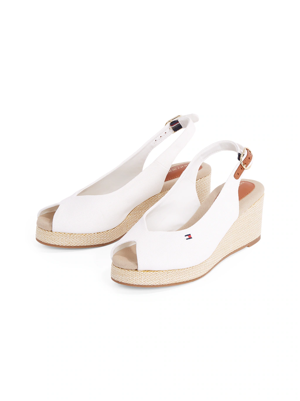 Tommy Hilfiger Keilsandalette "FLAG MID WEDGE ESPAD SLINGBACK", Plateau, So günstig online kaufen