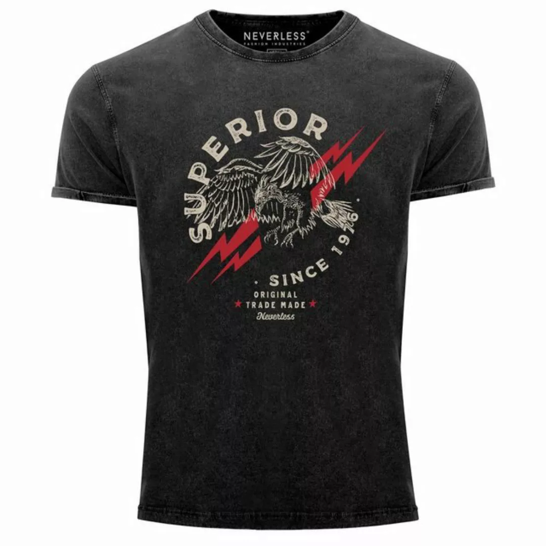 Neverless Print-Shirt Neverless® Herren T-Shirt Vintage Shirt Printshirt Su günstig online kaufen