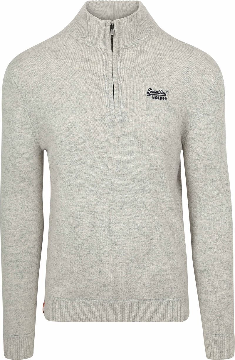 Superdry Henley Essential Half Zip Grau - Größe M günstig online kaufen