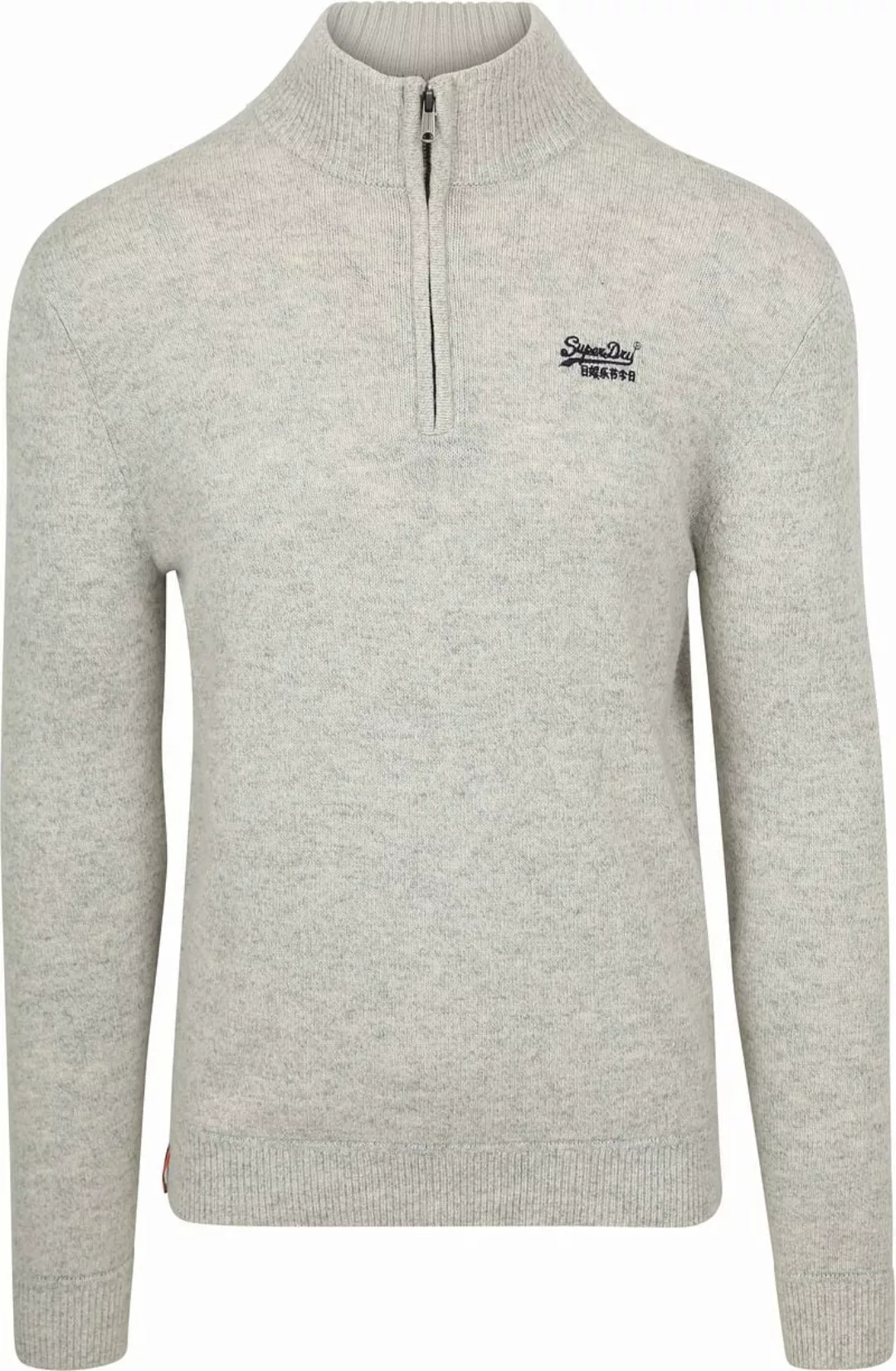 Superdry Henley Essential Half Zip Grau - Größe XL günstig online kaufen