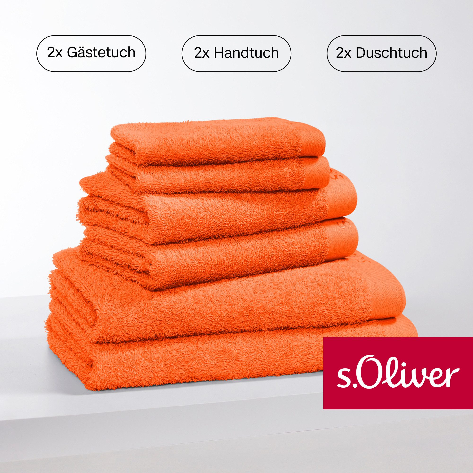 s.Oliver Handtuch Set »s.Oliver, Premium Qualität, 600 gr/m²«, (Set, 6 St., günstig online kaufen