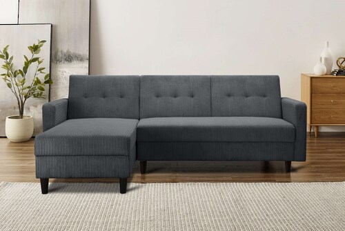 Dorel Home Ecksofa Hartford II, mit Bettfunktion und Stauraum, Recamiere be günstig online kaufen