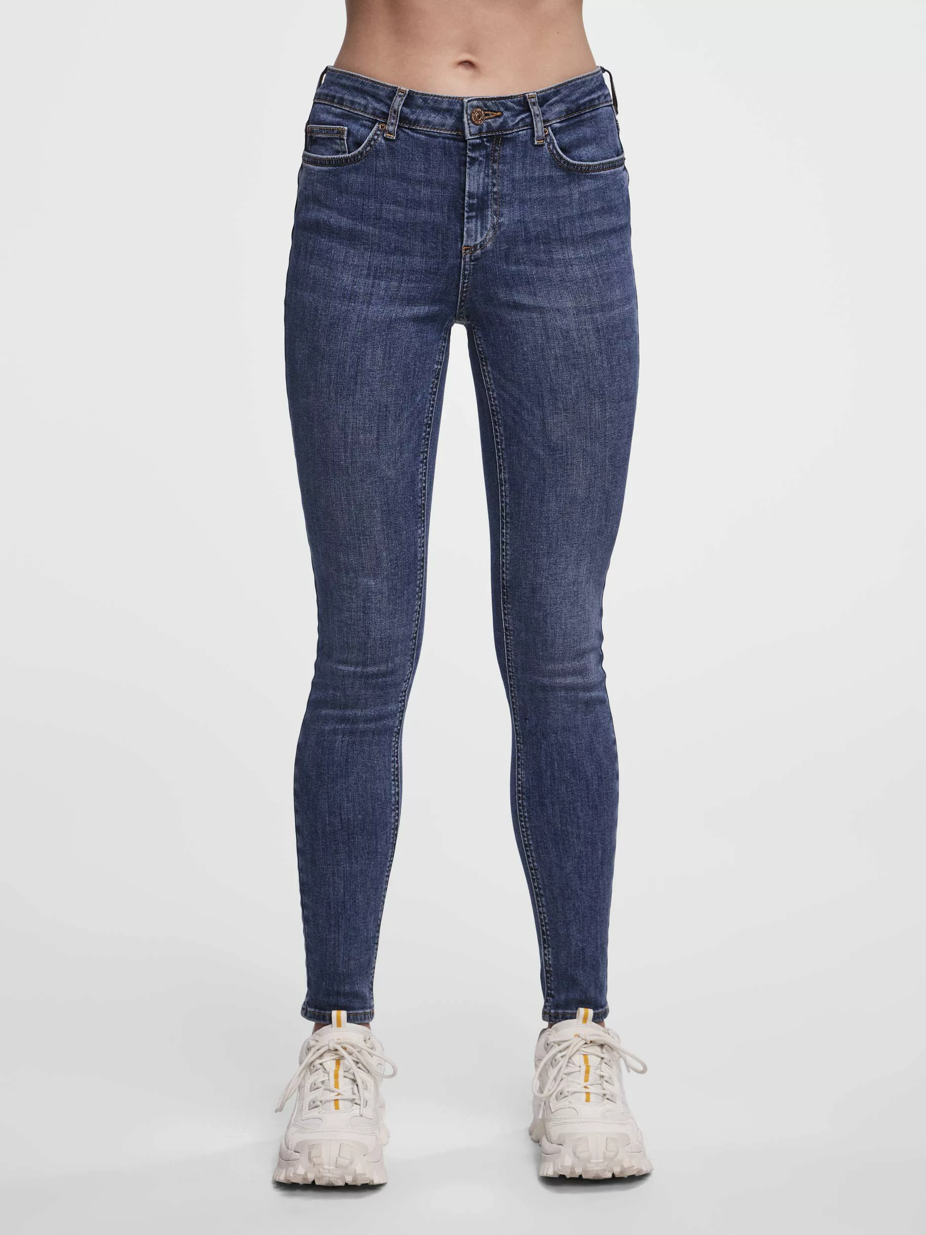 pieces Skinny-fit-Jeans "PCDELLY SKN MW MB184 NOOS BC" günstig online kaufen