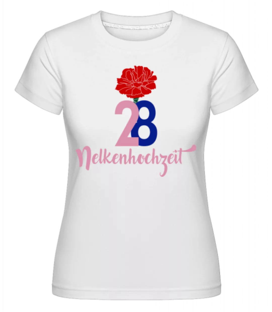 28 Jahre Nelkenhochzeit · Shirtinator Frauen T-Shirt günstig online kaufen