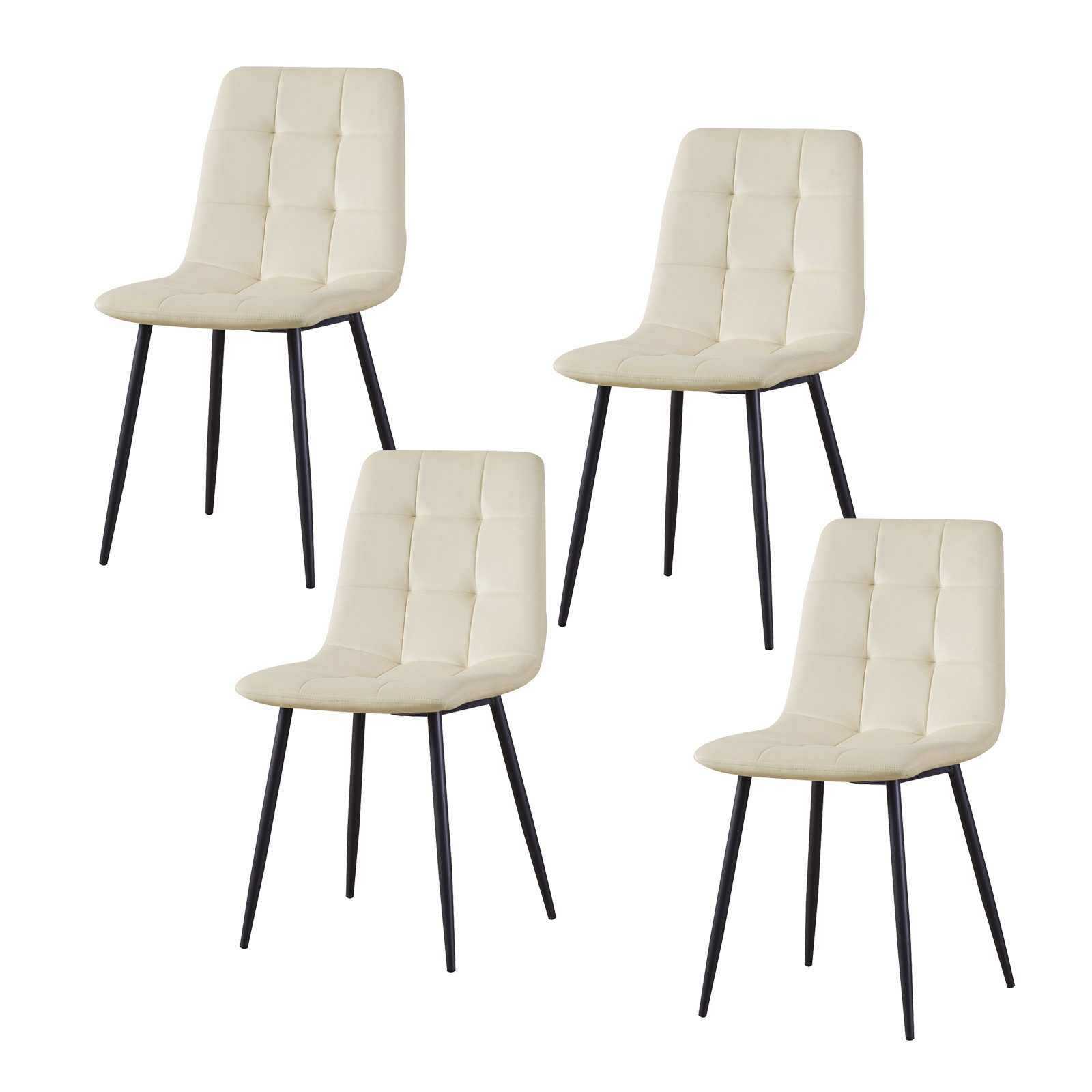 HTI-Living Esszimmerstuhl Stuhl Mesa Velvet 4er-Set günstig online kaufen
