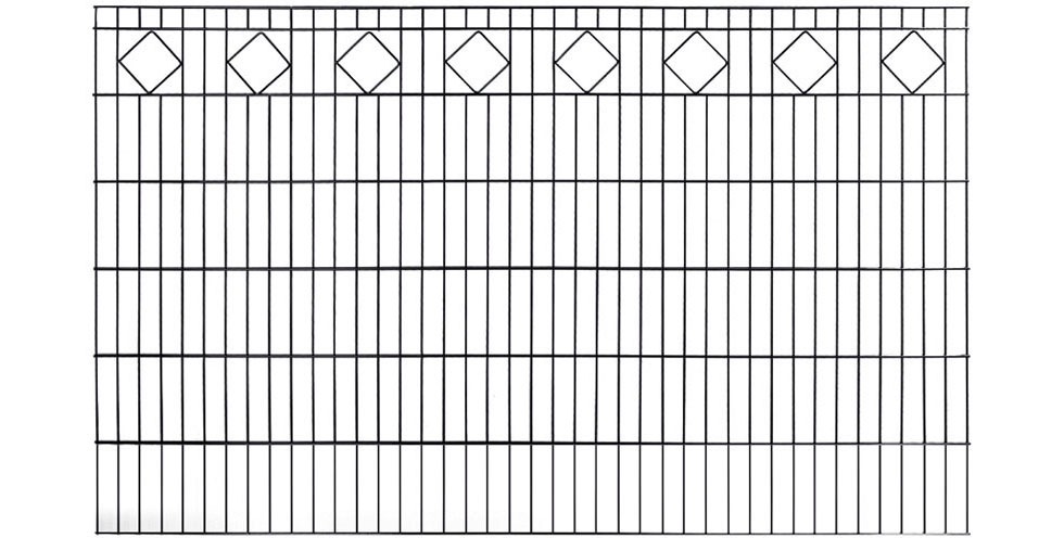 KRAUS Doppelstabmattenzaun "Schmuckmatte-60x40", anthrazit, 120 cm hoch, 15 günstig online kaufen