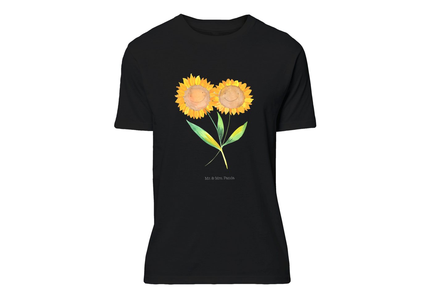 Mr. & Mrs. Panda T-Shirt Sonnenblume - Schwarz - Geschenk, Blumen Deko, Lie günstig online kaufen