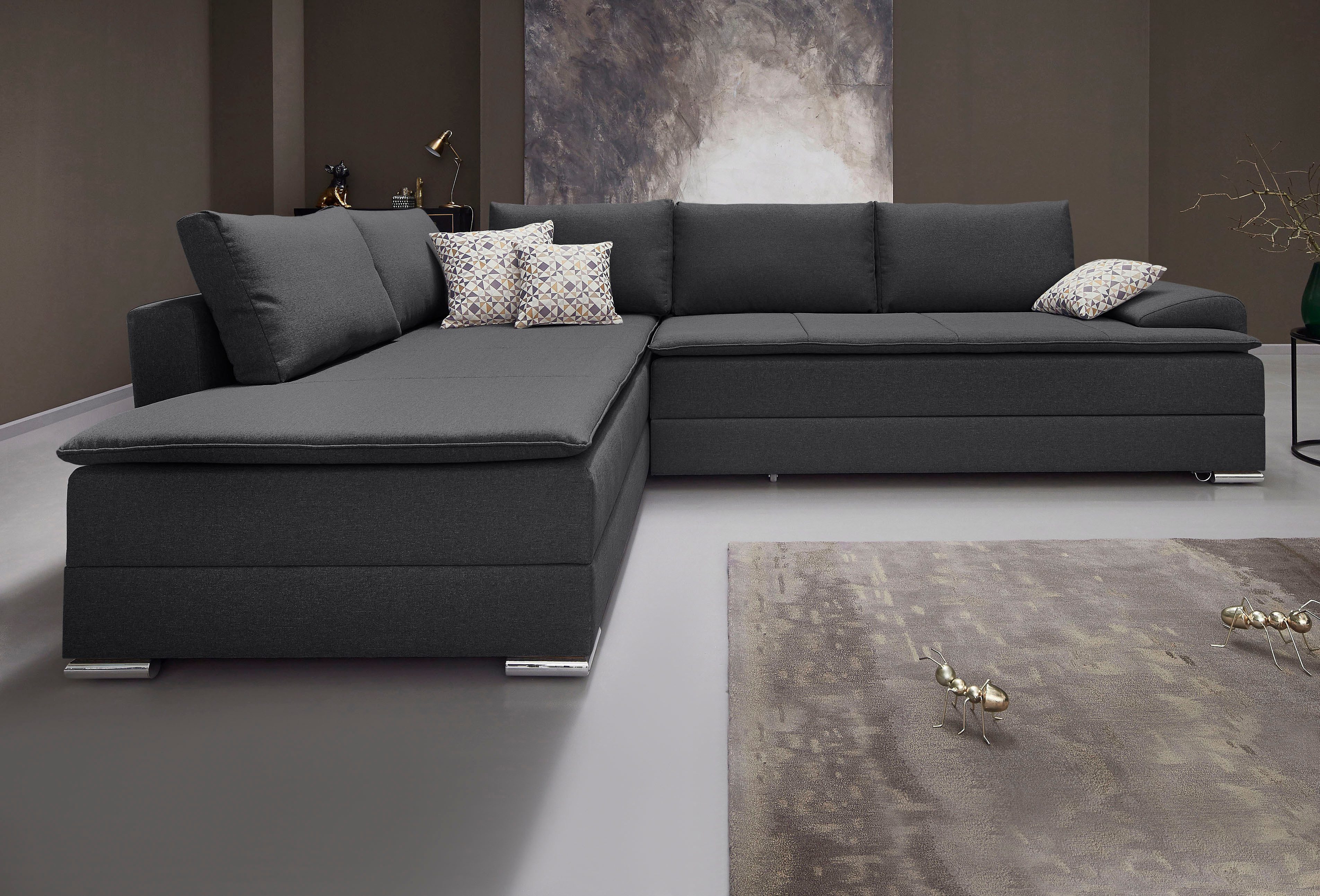 INOSIGN Ecksofa "Boxspringbett Night & Day L-Form mit Dauer-Schlaffunktion günstig online kaufen