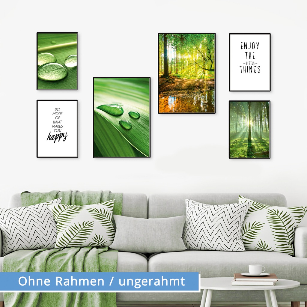 Artland Poster »Genieße die Natur«, Baumbilder, (Set, 6 St.), 6er Set, 2xDI günstig online kaufen