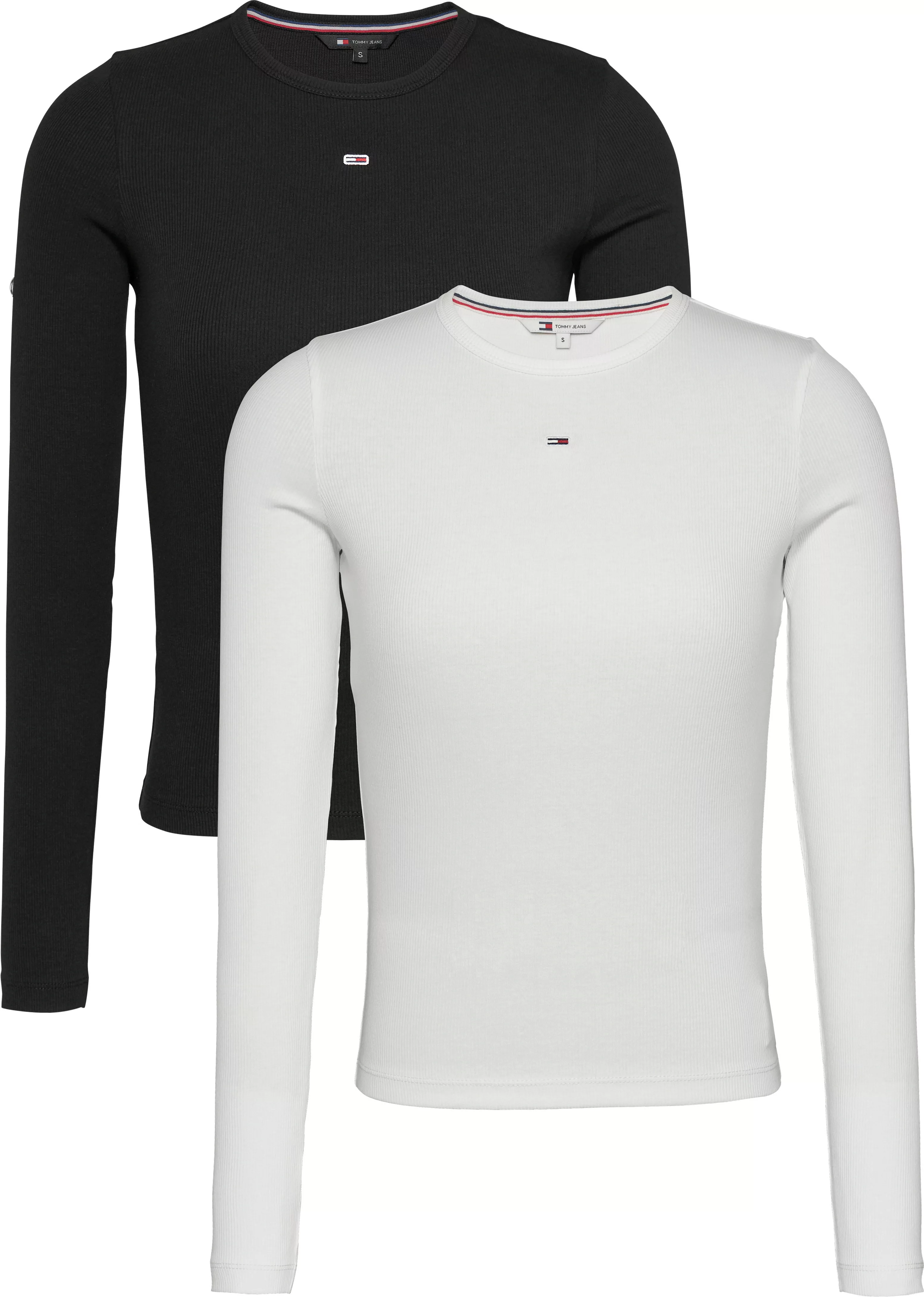 Tommy Jeans Langarmshirt "TJW 2PACK SLIM ESSENTIAL RIB LS", in Rippoptik, m günstig online kaufen