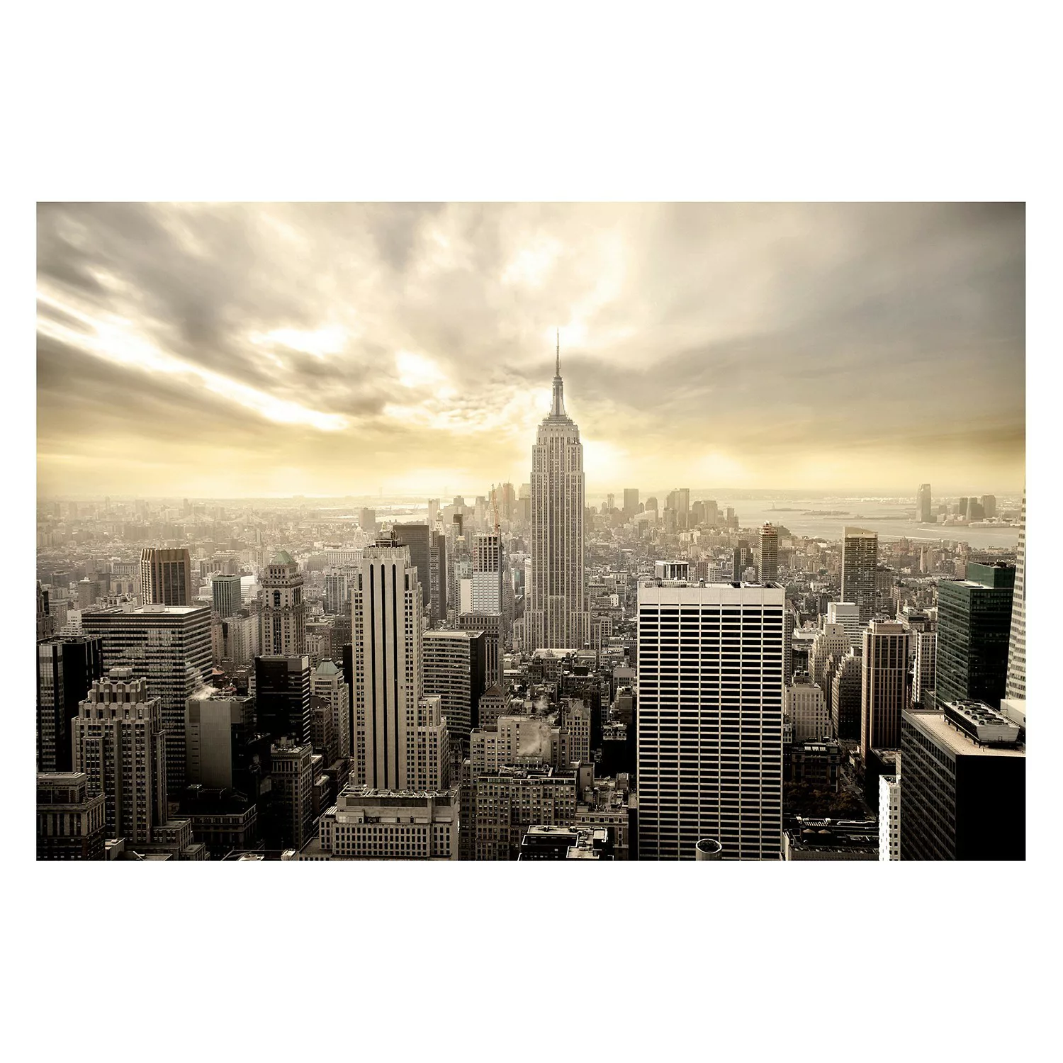 Bilderwelten Fototapete Manhattan Dawn creme Gr. 480 x 320 günstig online kaufen