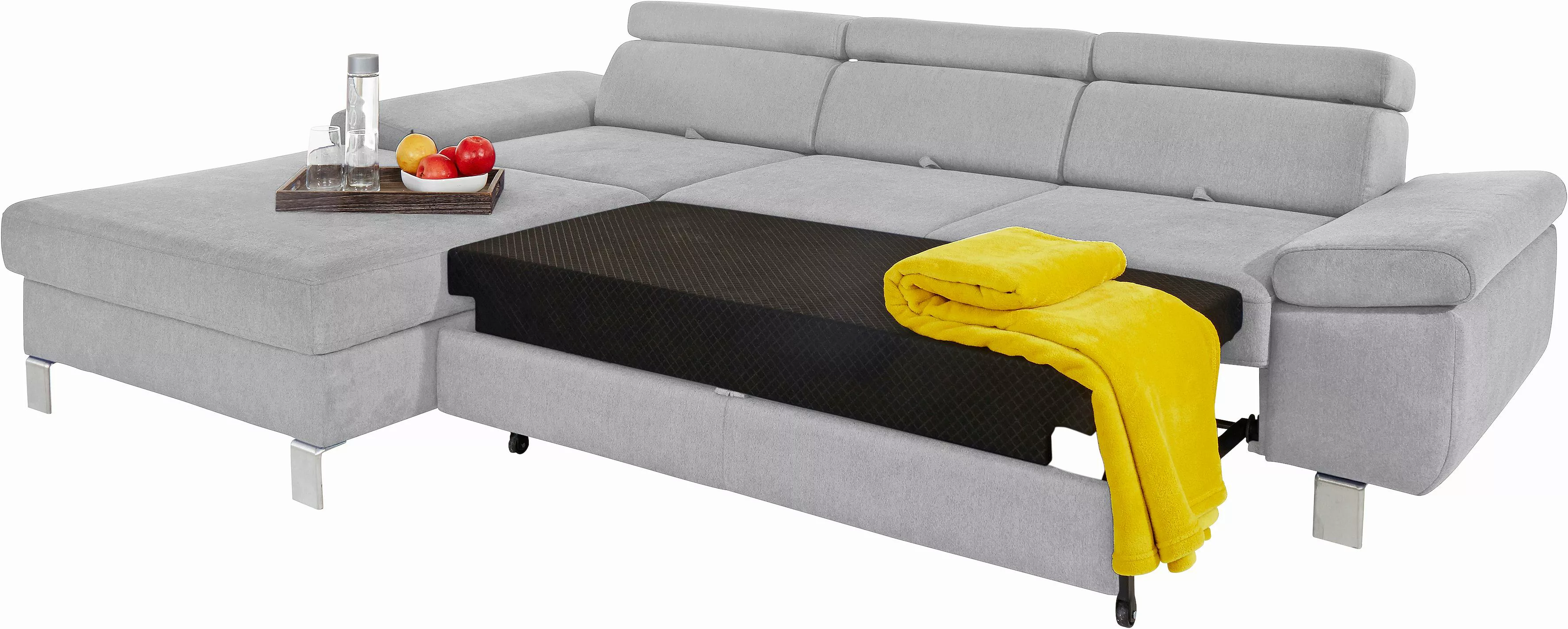 exxpo - sofa fashion Ecksofa Locarno, hochwertiger Sitzkomfort, bequeme Arm günstig online kaufen