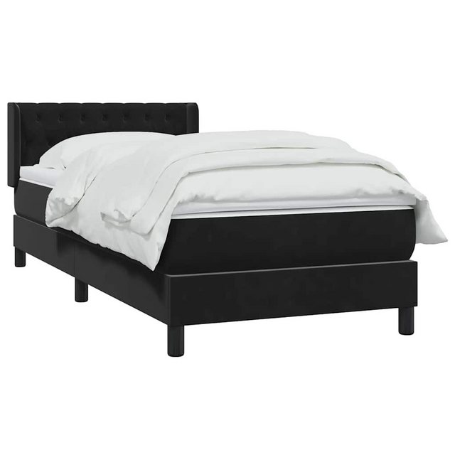 vidaXL Bett Boxspringbett mit Matratze Schwarz 90x210 cm Samt günstig online kaufen