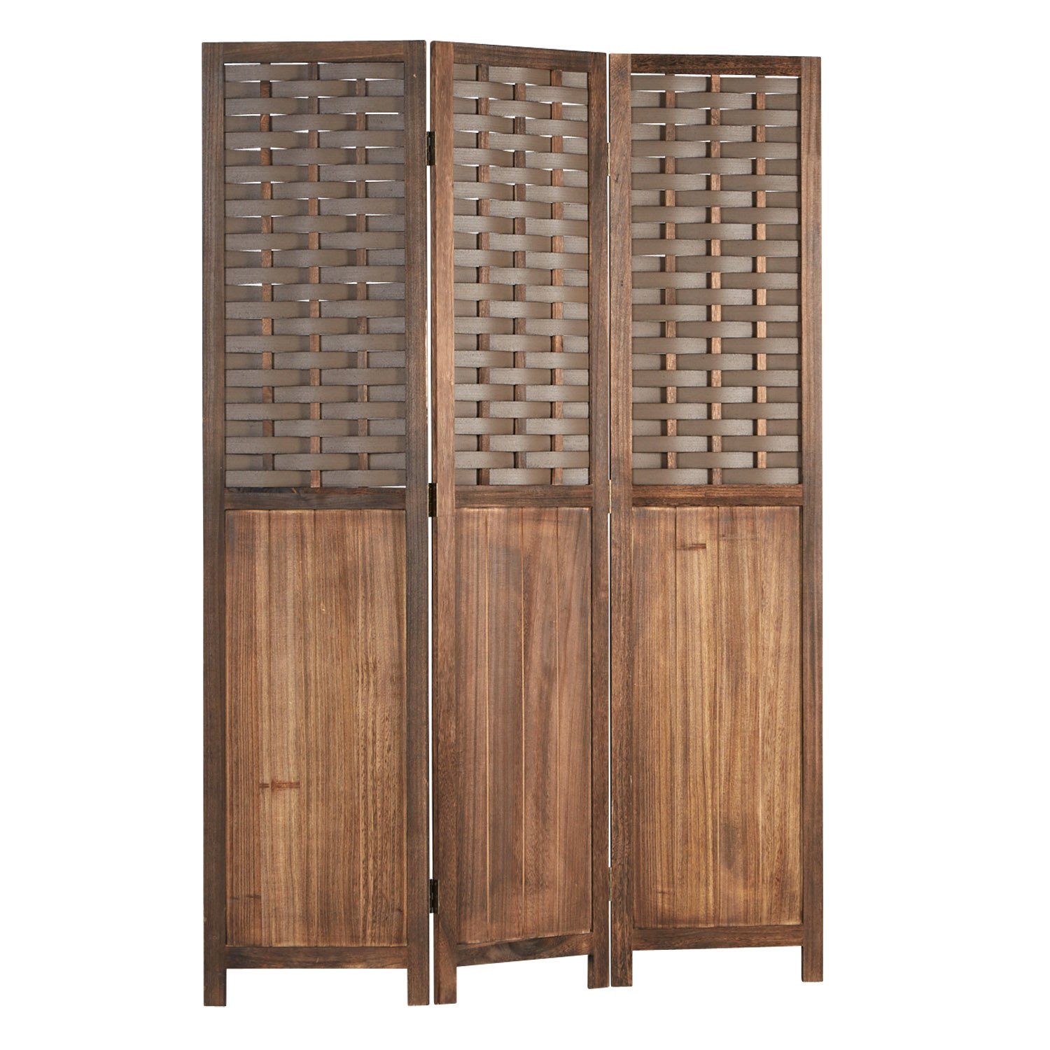 Homestyle4u Paravent Raumteiler Indoor Holz Trennwand günstig online kaufen