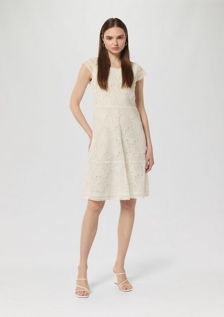 Comma Minikleid Kleid aus Spitze mit Rundhalsausschnitt Lochstickerei günstig online kaufen